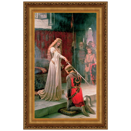 Ready-to-Hang Artistic Home Gallery The Accolade /& Godspeed by Edmund Leighton 2-pc Premium Black /& Gold Framed Canvas Set